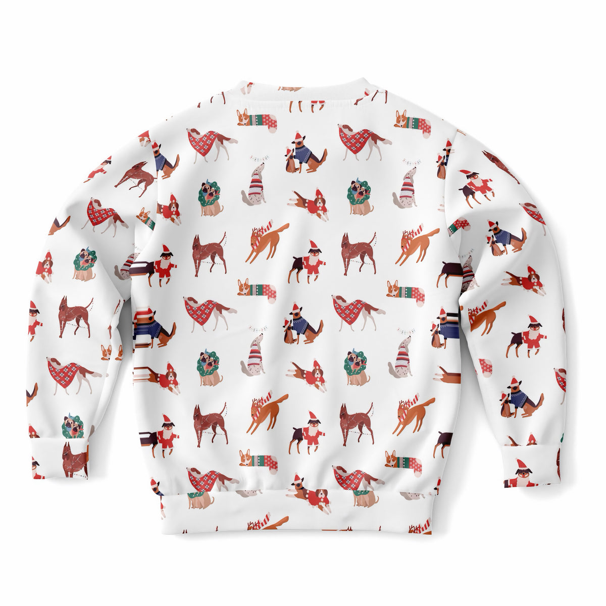 Kids Christmas Dogs Sweatshirt – Ultra Soft & Stretchy, Cozy Fleece or Lightweight Sports Fabric Sweatshirt – Ultra Soft & Stretchy, Cozy Fleece or Lightweight Sports Fabric