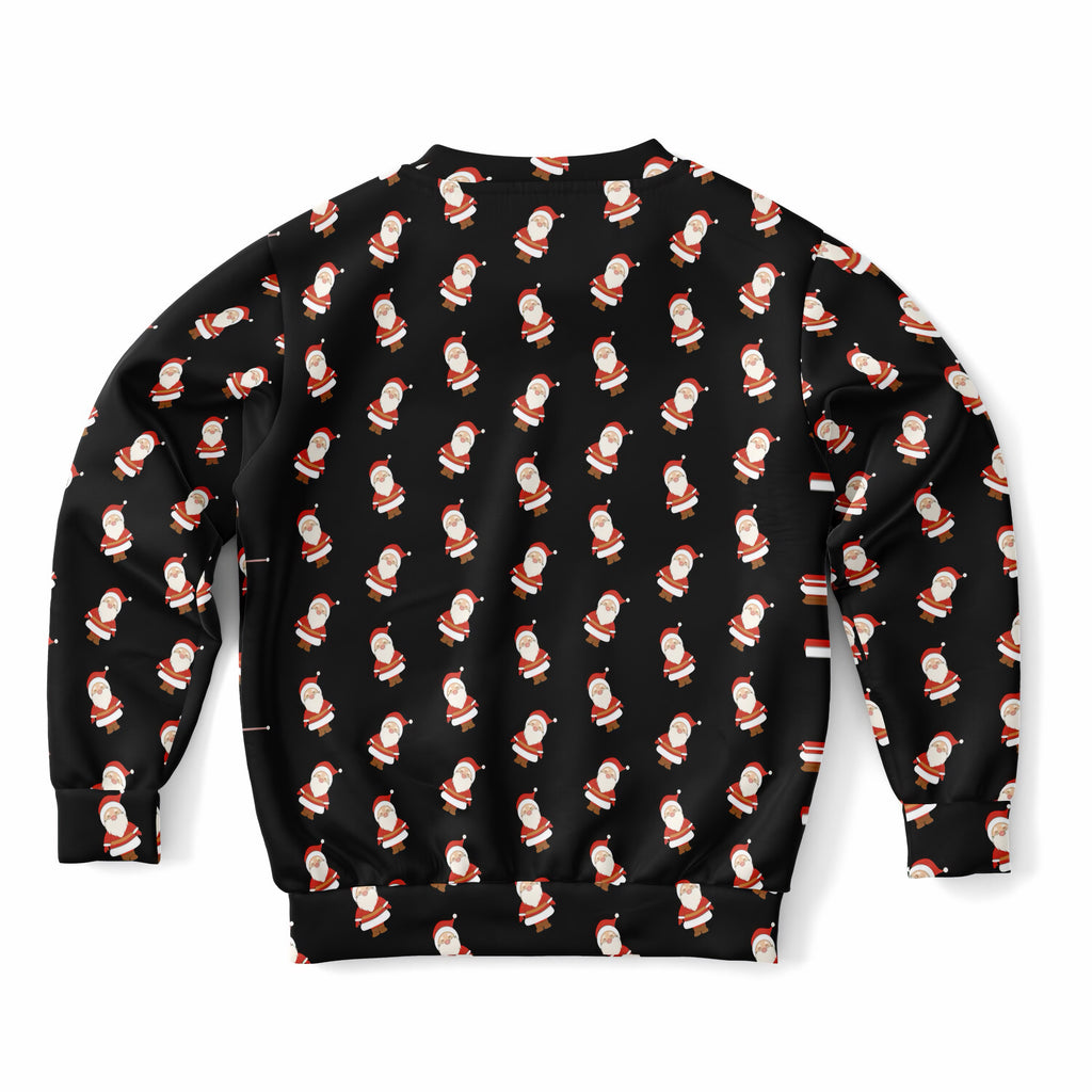 Kids Santa Claus Christmas Sweatshirt – Ultra Soft & Stretchy, Cozy Fleece or Lightweight Sports Fabric Sweatshirt – Ultra Soft & Stretchy, Cozy Fleece or Lightweight Sports Fabric