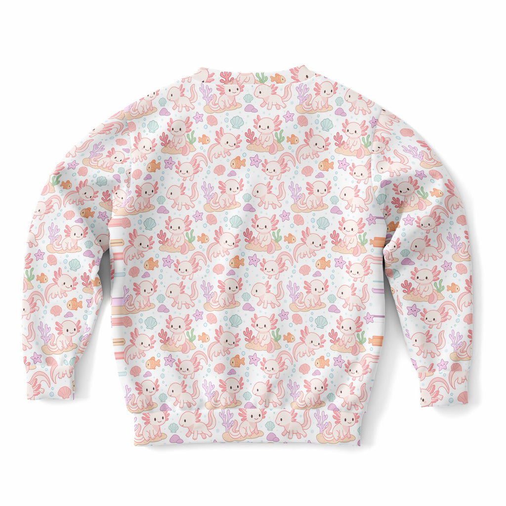 Girls Axolotl Sweatshirt – Ultra Soft & Stretchy, Cozy Fleece or Lightweight Sports Fabric Sweatshirt – Ultra Soft & Stretchy, Cozy Fleece or Lightweight Sports Fabric