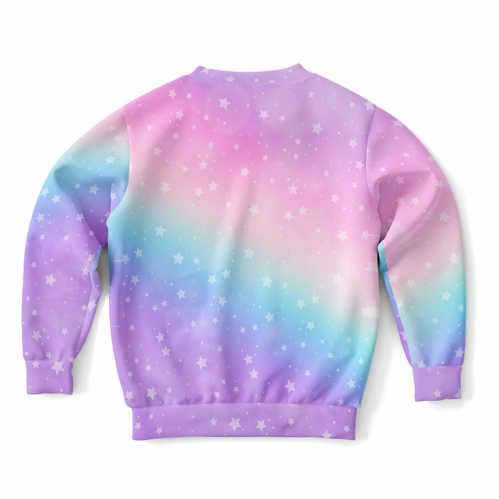 Girls Rainbow Stars Sweatshirt – Ultra Soft & Stretchy, Cozy Fleece or Lightweight Sports Fabric Sweatshirt – Ultra Soft & Stretchy, Cozy Fleece or Lightweight Sports Fabric