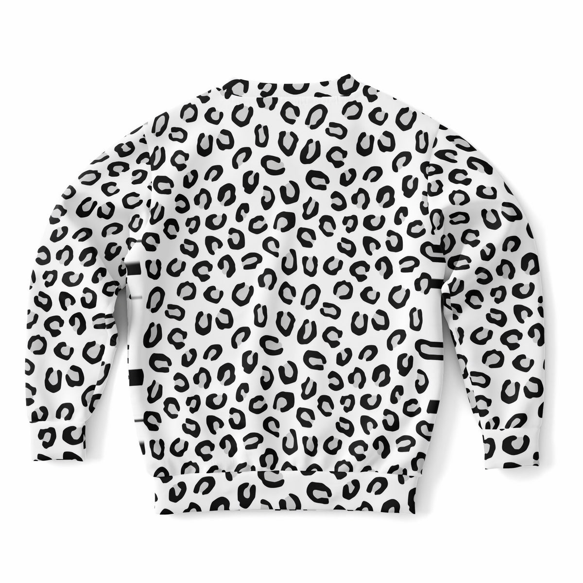 Kids Black & White Leopard Print Sweatshirt – Ultra Soft & Stretchy, Cozy Fleece or Lightweight Sports Fabric Sweatshirt – Ultra Soft & Stretchy, Cozy Fleece or Lightweight Sports Fabric