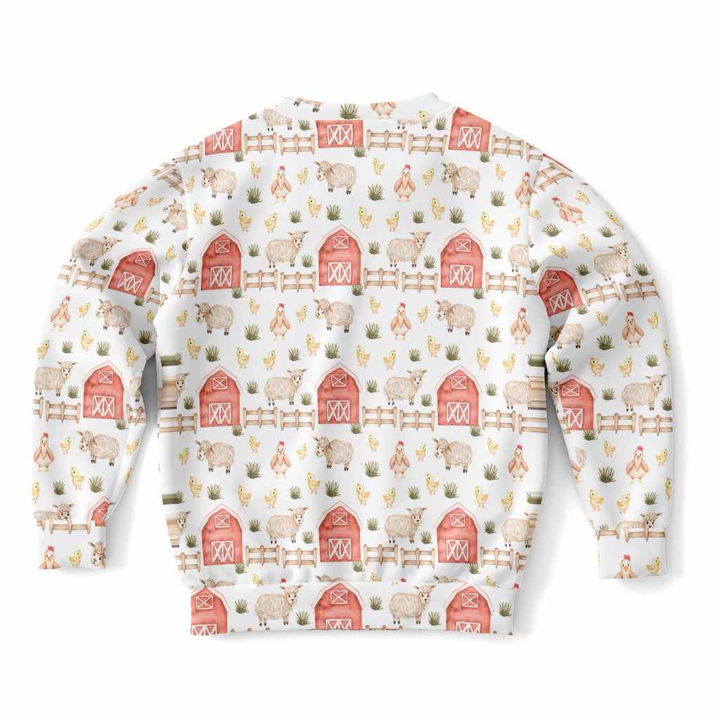 Kids Farm Animal Sweatshirt – Ultra Soft & Stretchy, Cozy Fleece or Lightweight Sports Fabric Sweatshirt – Ultra Soft & Stretchy, Cozy Fleece or Lightweight Sports Fabric
