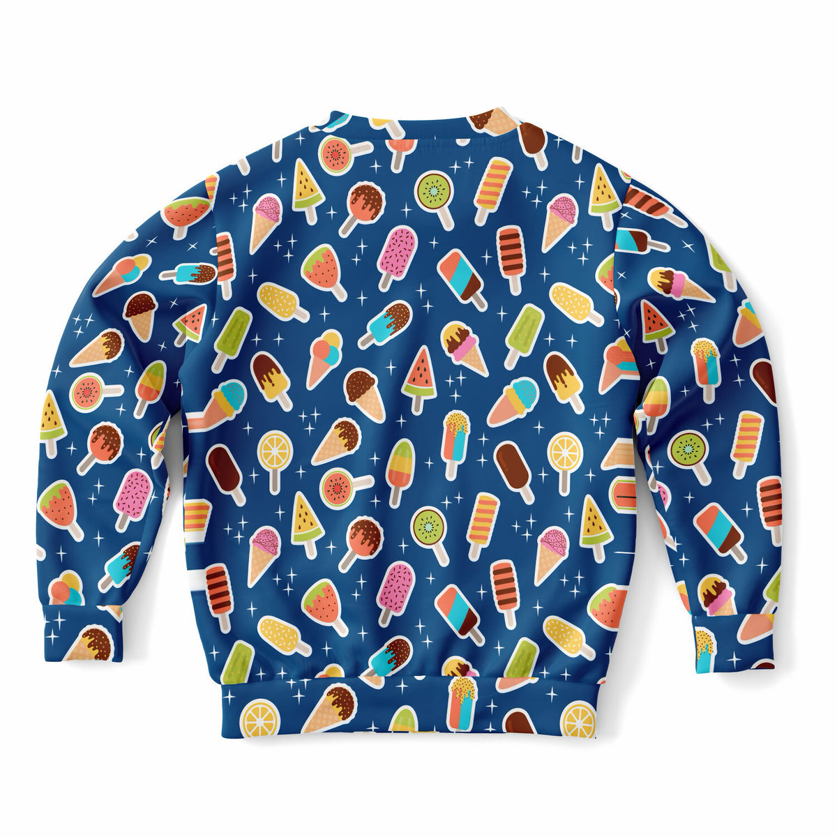 Kids Dark Blue Ice Cream Sweatshirt – Ultra Soft & Stretchy, Cozy Fleece or Lightweight Sports Fabric Sweatshirt – Ultra Soft & Stretchy, Cozy Fleece or Lightweight Sports Fabric