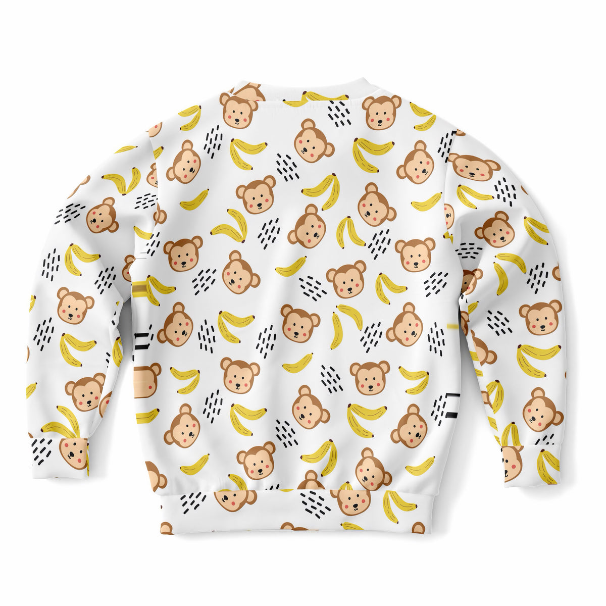 Kids Cute Monkey & Banana Sweatshirt – Ultra Soft & Stretchy, Cozy Fleece or Lightweight Sports Fabric Sweatshirt – Ultra Soft & Stretchy, Cozy Fleece or Lightweight Sports Fabric