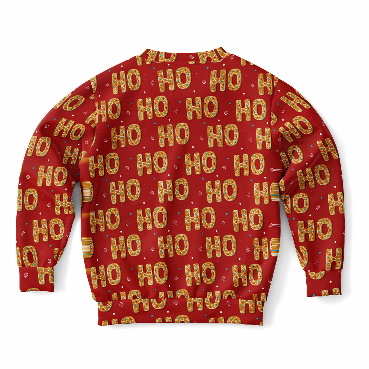 Kids Red Ho Ho Ho Christmas Sweatshirt – Ultra Soft & Stretchy, Cozy Fleece or Lightweight Sports Fabric Sweatshirt – Ultra Soft & Stretchy, Cozy Fleece or Lightweight Sports Fabric