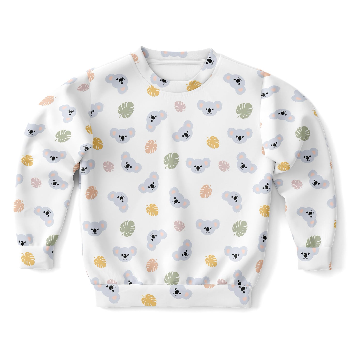 Kids Koala Bear Sweatshirt – Cozy Cotton Fleece or Lightweight Sports Fabric