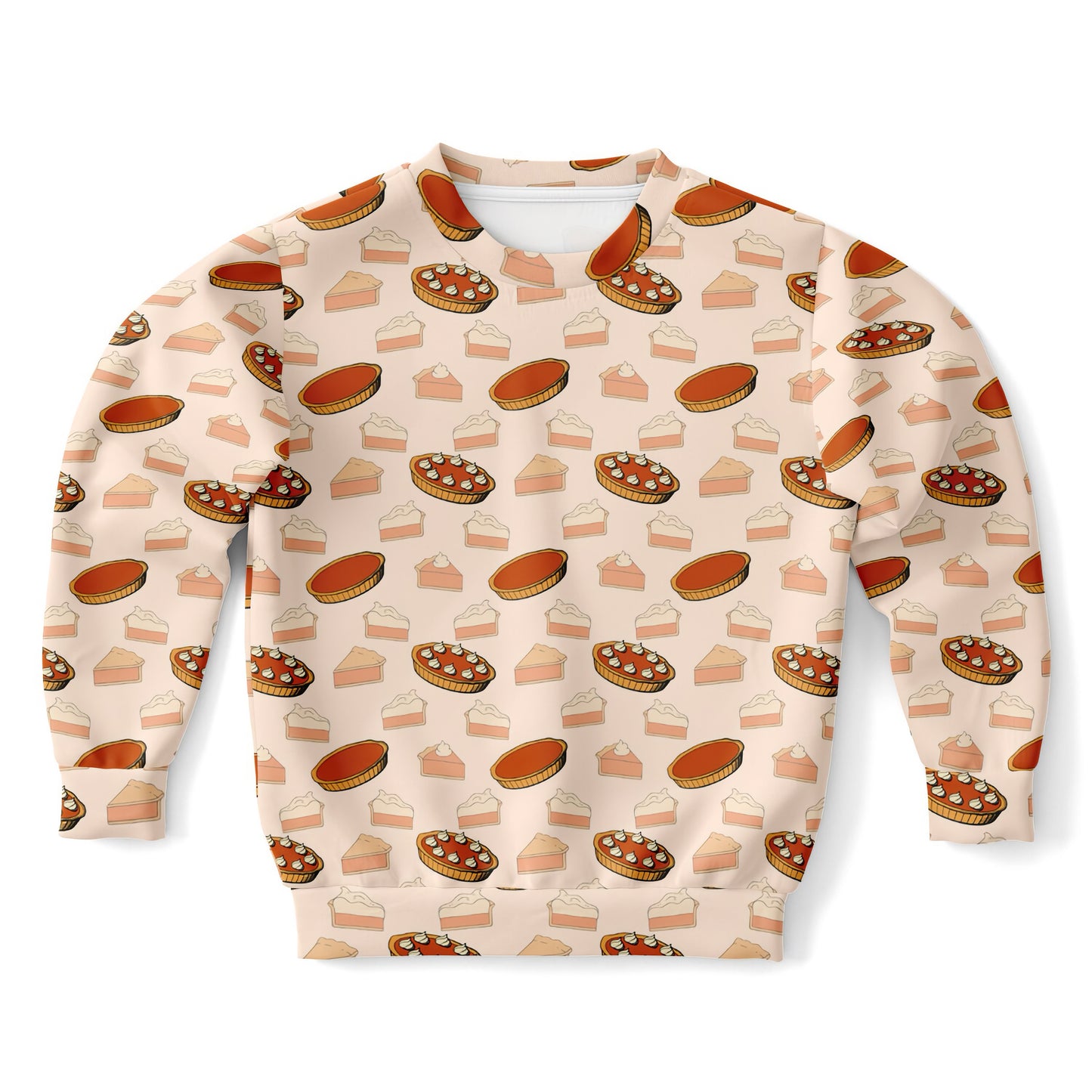 Kids Pumpkin Pie Thanksgiving Sweatshirt – Cozy Cotton Fleece or Lightweight Sports Fabric