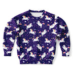 Girls Space Unicorn Sweatshirt – Cozy Cotton Fleece or Lightweight Sports Fabric