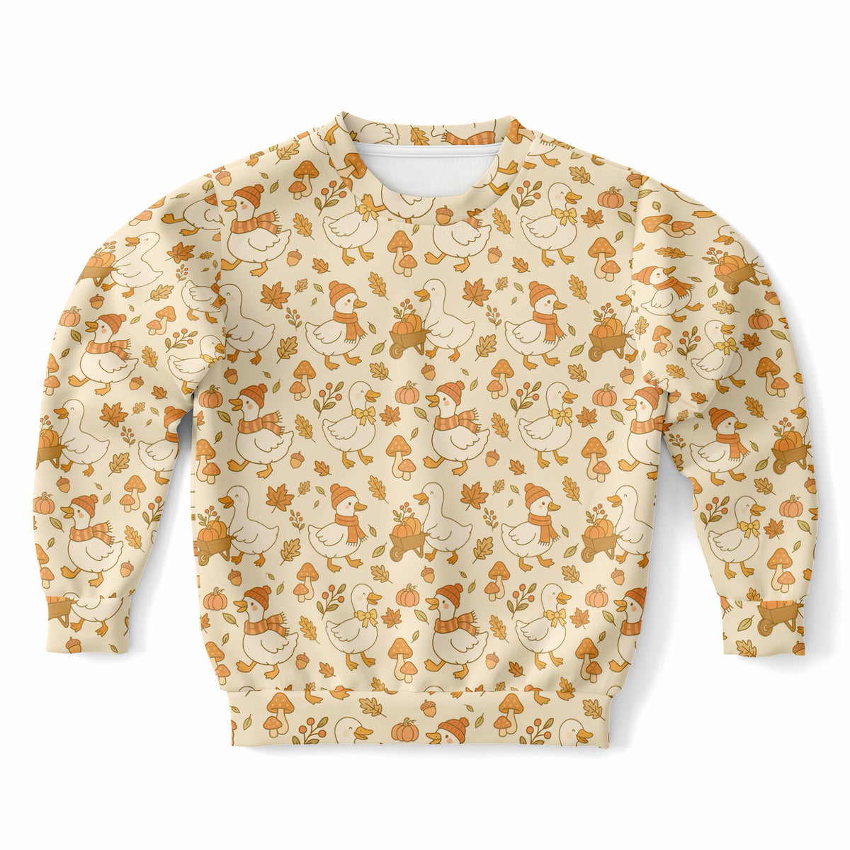 Kids Autumn Duck Sweatshirt – Ultra Soft & Stretchy, Cozy Fleece or Lightweight Sports Fabric Sweatshirt – Ultra Soft & Stretchy, Cozy Fleece or Lightweight Sports Fabric