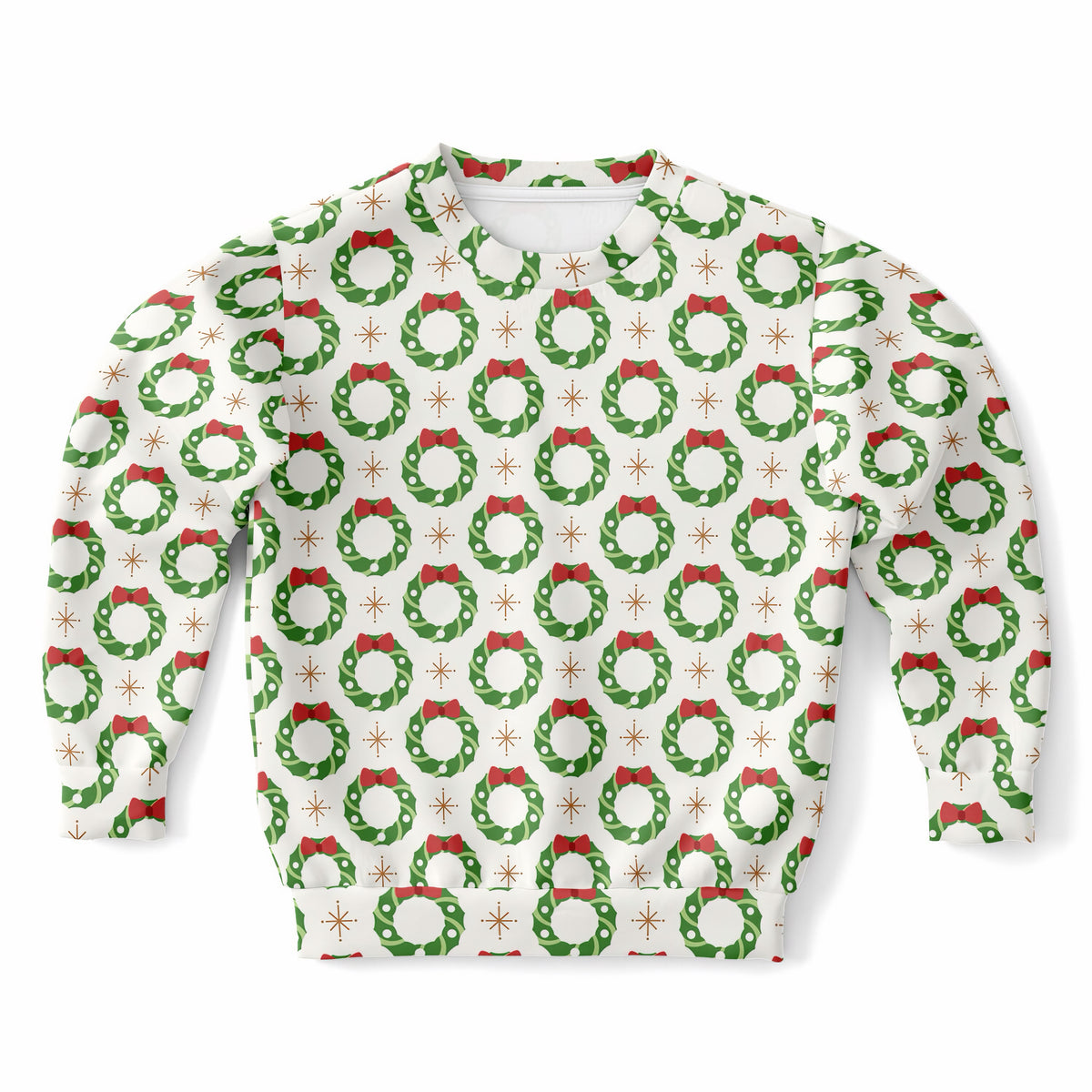 Kids Christmas Wreath Sweatshirt – Ultra Soft & Stretchy, Cozy Fleece or Lightweight Sports Fabric Sweatshirt – Ultra Soft & Stretchy, Cozy Fleece or Lightweight Sports Fabric