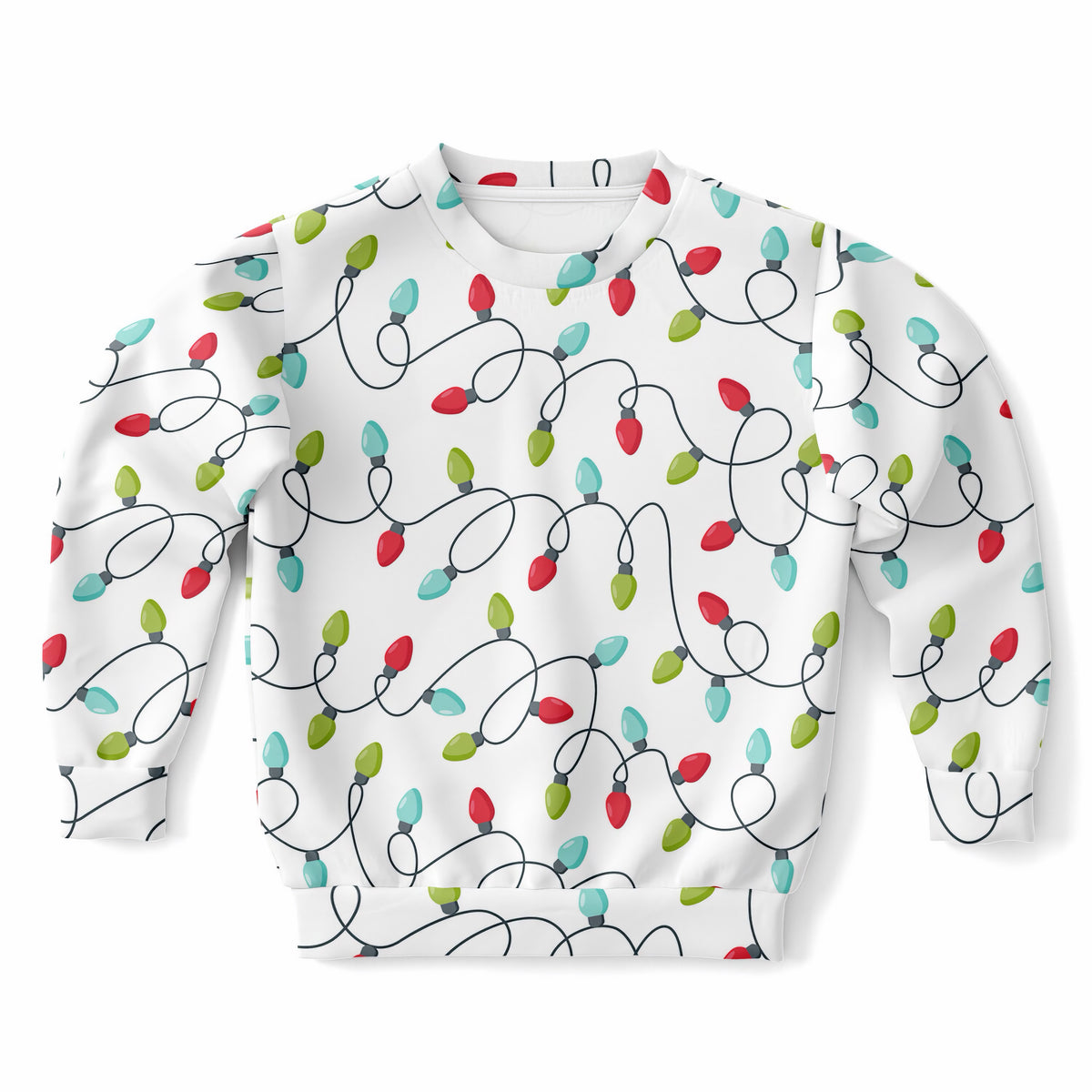 Kids Christmas Lights Sweatshirt – Ultra Soft & Stretchy, Cozy Fleece or Lightweight Sports Fabric Sweatshirt – Ultra Soft & Stretchy, Cozy Fleece or Lightweight Sports Fabric