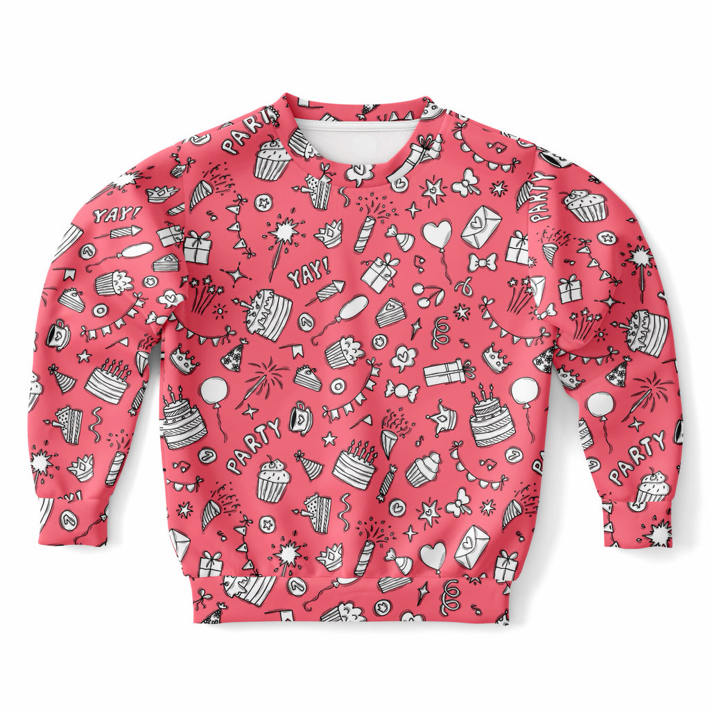 Girls Pink Birthday Sweatshirt – Ultra Soft & Stretchy, Cozy Fleece or Lightweight Sports Fabric Sweatshirt – Ultra Soft & Stretchy, Cozy Fleece or Lightweight Sports Fabric