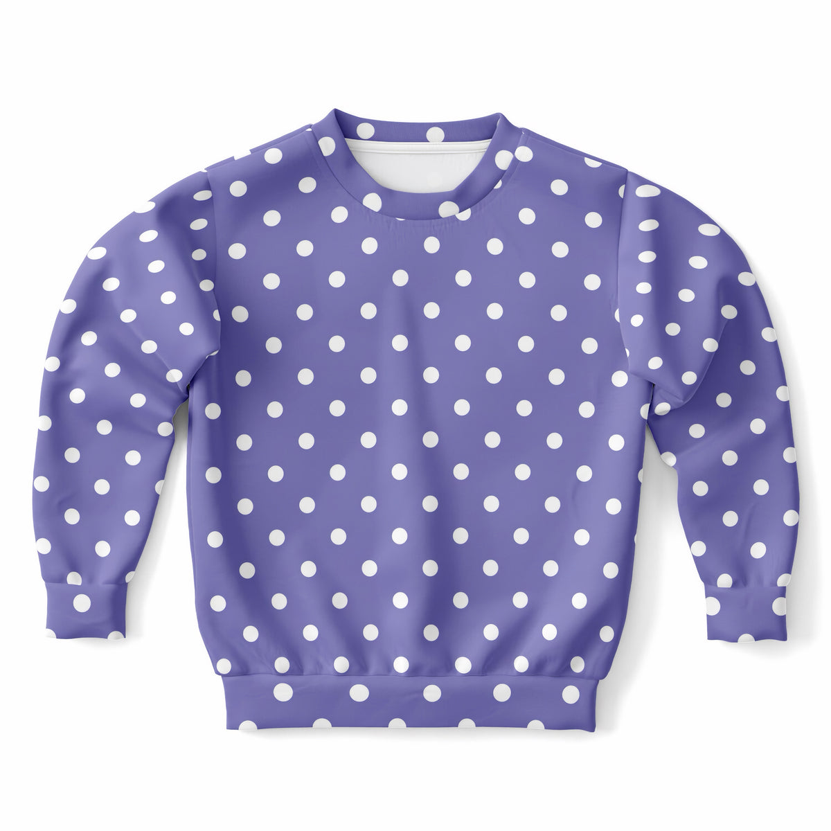 Kids Lavender Purple Polka Dot Sweatshirt – Ultra Soft & Stretchy, Cozy Fleece or Lightweight Sports Fabric Sweatshirt – Ultra Soft & Stretchy, Cozy Fleece or Lightweight Sports Fabric