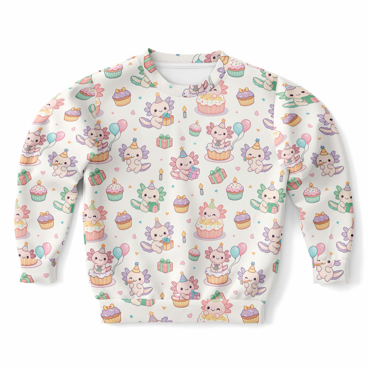 Kids Axolotl Birthday Sweatshirt – Ultra Soft & Stretchy, Cozy Fleece or Lightweight Sports Fabric Sweatshirt – Ultra Soft & Stretchy, Cozy Fleece or Lightweight Sports Fabric