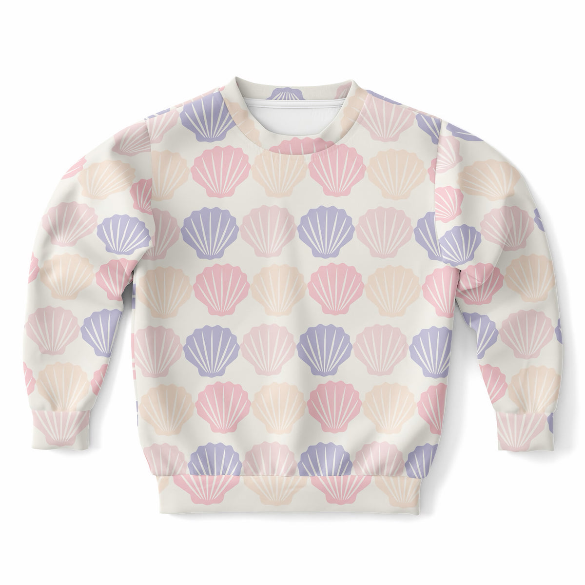 Girls Pastel Seashell Sweatshirt – Ultra Soft & Stretchy, Cozy Fleece or Lightweight Sports Fabric Sweatshirt – Ultra Soft & Stretchy, Cozy Fleece or Lightweight Sports Fabric