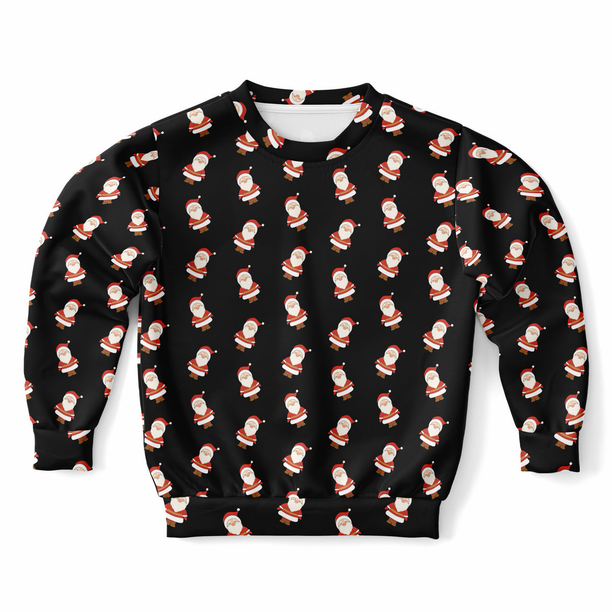 Kids Santa Claus Christmas Sweatshirt – Ultra Soft & Stretchy, Cozy Fleece or Lightweight Sports Fabric Sweatshirt – Ultra Soft & Stretchy, Cozy Fleece or Lightweight Sports Fabric
