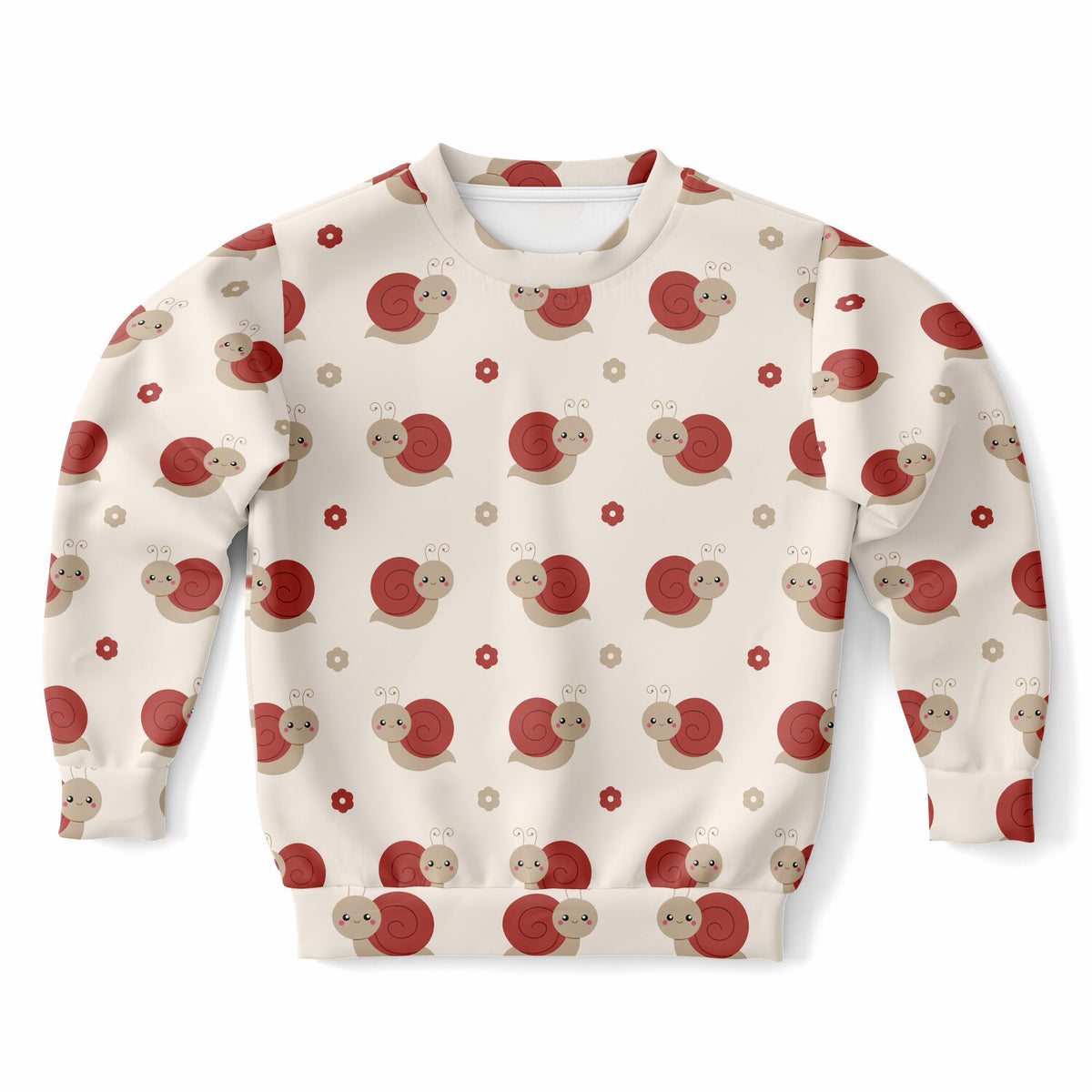 Kids Red Snail Sweatshirt – Ultra Soft & Stretchy, Cozy Fleece or Lightweight Sports Fabric Sweatshirt – Ultra Soft & Stretchy, Cozy Fleece or Lightweight Sports Fabric