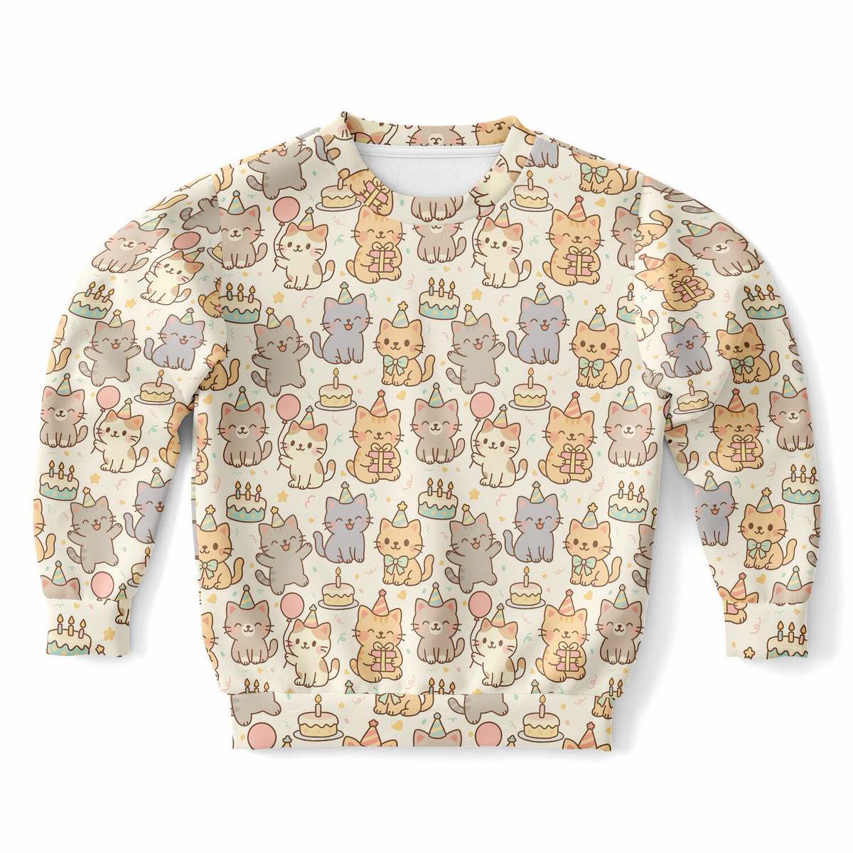 Kids Kitten Birthday Sweatshirt – Ultra Soft & Stretchy, Cozy Fleece or Lightweight Sports Fabric Sweatshirt – Ultra Soft & Stretchy, Cozy Fleece or Lightweight Sports Fabric