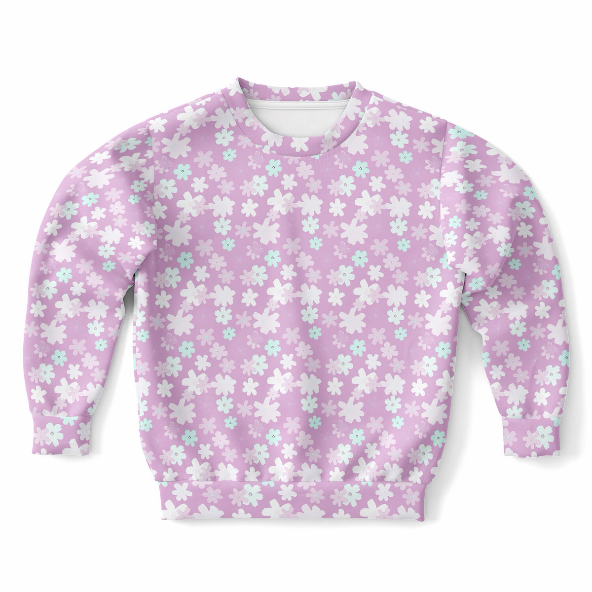 Girls Lavender Purple Floral Sweatshirt – Ultra Soft & Stretchy, Cozy Fleece or Lightweight Sports Fabric Sweatshirt – Ultra Soft & Stretchy, Cozy Fleece or Lightweight Sports Fabric