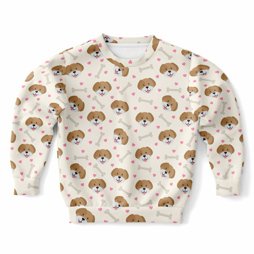 Kids Cute Puppy Sweatshirt – Ultra Soft & Stretchy, Cozy Fleece or Lightweight Sports Fabric Sweatshirt – Ultra Soft & Stretchy, Cozy Fleece or Lightweight Sports Fabric