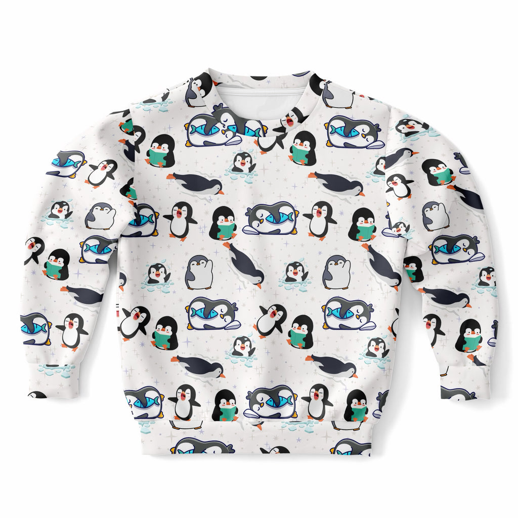 Kids Penguin Sweatshirt – Ultra Soft & Stretchy, Cozy Fleece or Lightweight Sports Fabric Sweatshirt – Ultra Soft & Stretchy, Cozy Fleece or Lightweight Sports Fabric