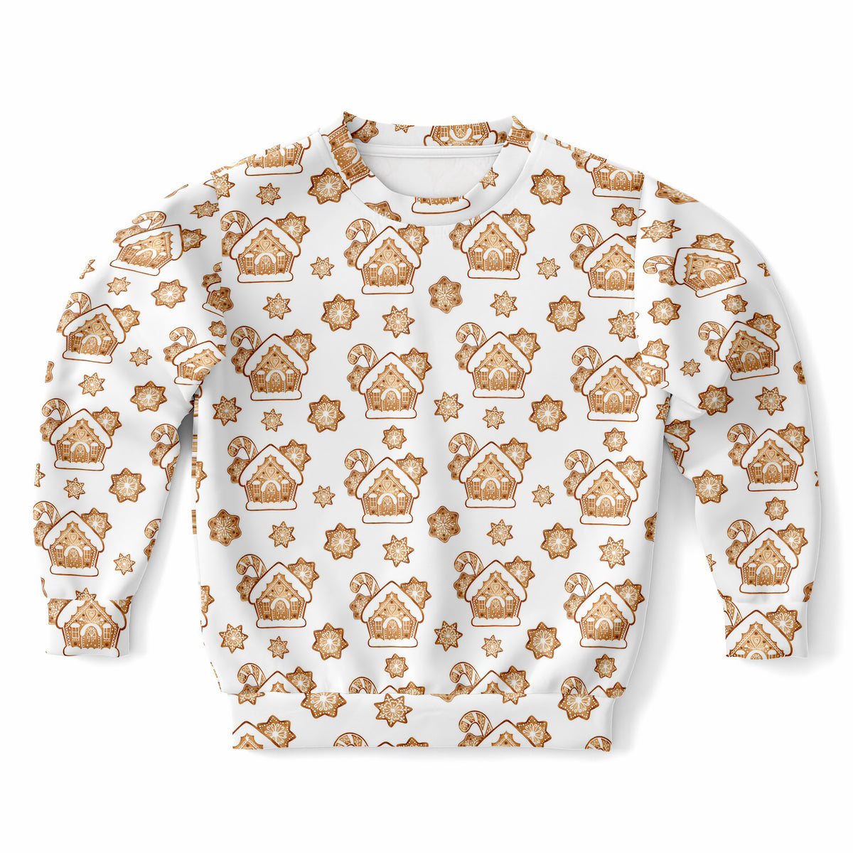 Kids Christmas Gingerbread House Sweatshirt – Ultra Soft & Stretchy, Cozy Fleece or Lightweight Sports Fabric Sweatshirt – Ultra Soft & Stretchy, Cozy Fleece or Lightweight Sports Fabric