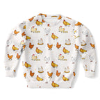 Kids Chicken Sweatshirt – Cozy Cotton Fleece or Lightweight Sports Fabric