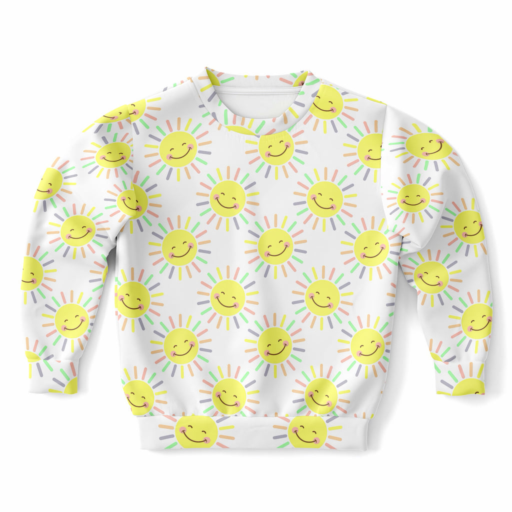 Kids Happy Sunshine Sweatshirt – Ultra Soft & Stretchy, Cozy Fleece or Lightweight Sports Fabric Sweatshirt – Ultra Soft & Stretchy, Cozy Fleece or Lightweight Sports Fabric