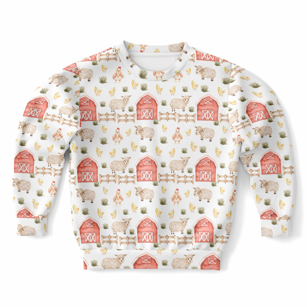 Kids Farm Animal Sweatshirt – Ultra Soft & Stretchy, Cozy Fleece or Lightweight Sports Fabric Sweatshirt – Ultra Soft & Stretchy, Cozy Fleece or Lightweight Sports Fabric