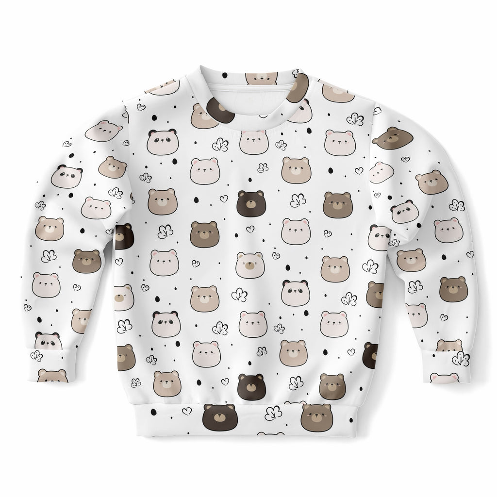 Kids Cute Bear & Panda Sweatshirt – Ultra Soft & Stretchy, Cozy Fleece or Lightweight Sports Fabric Sweatshirt – Ultra Soft & Stretchy, Cozy Fleece or Lightweight Sports Fabric
