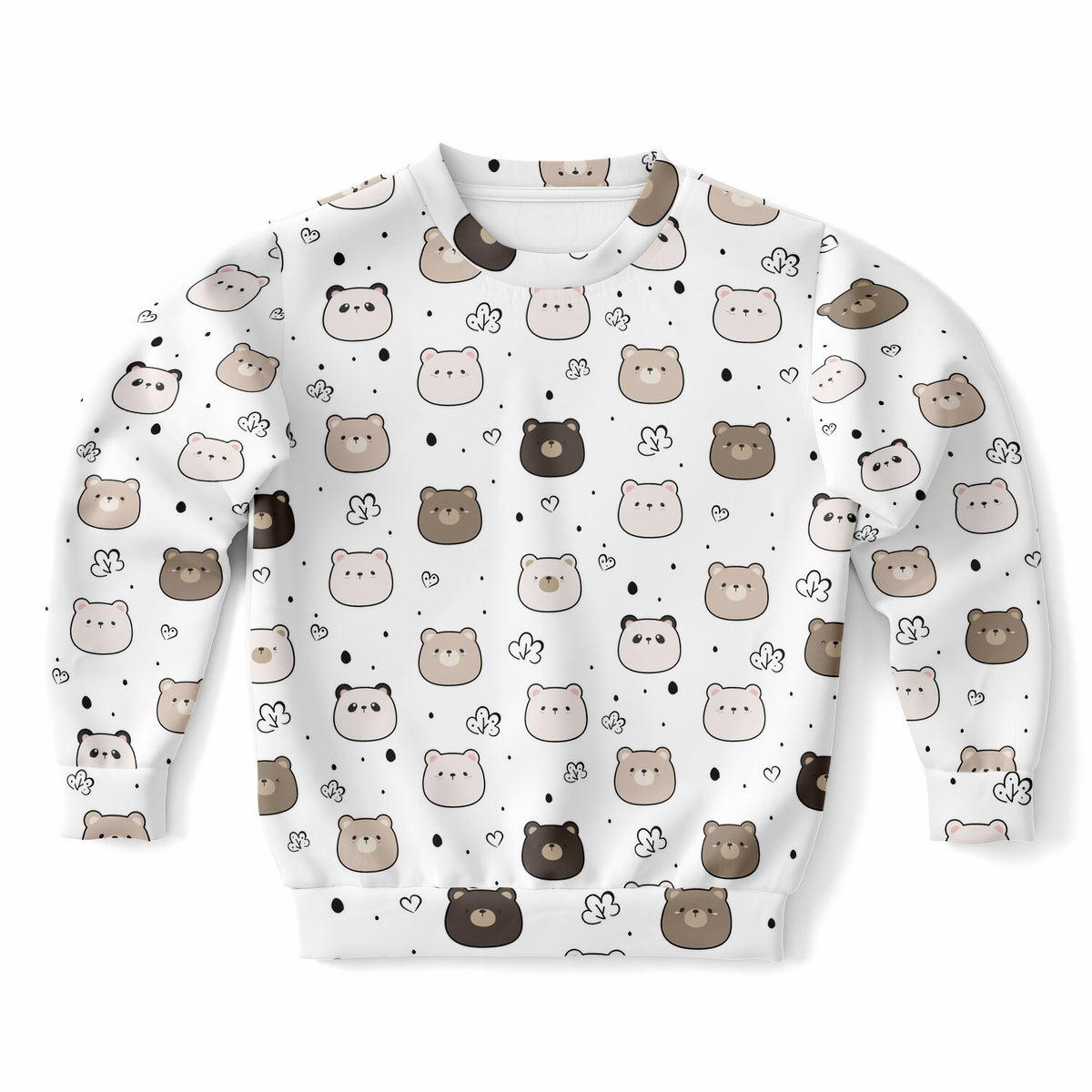 Kids Cute Bear & Panda Sweatshirt – Ultra Soft & Stretchy, Cozy Fleece or Lightweight Sports Fabric Sweatshirt – Ultra Soft & Stretchy, Cozy Fleece or Lightweight Sports Fabric