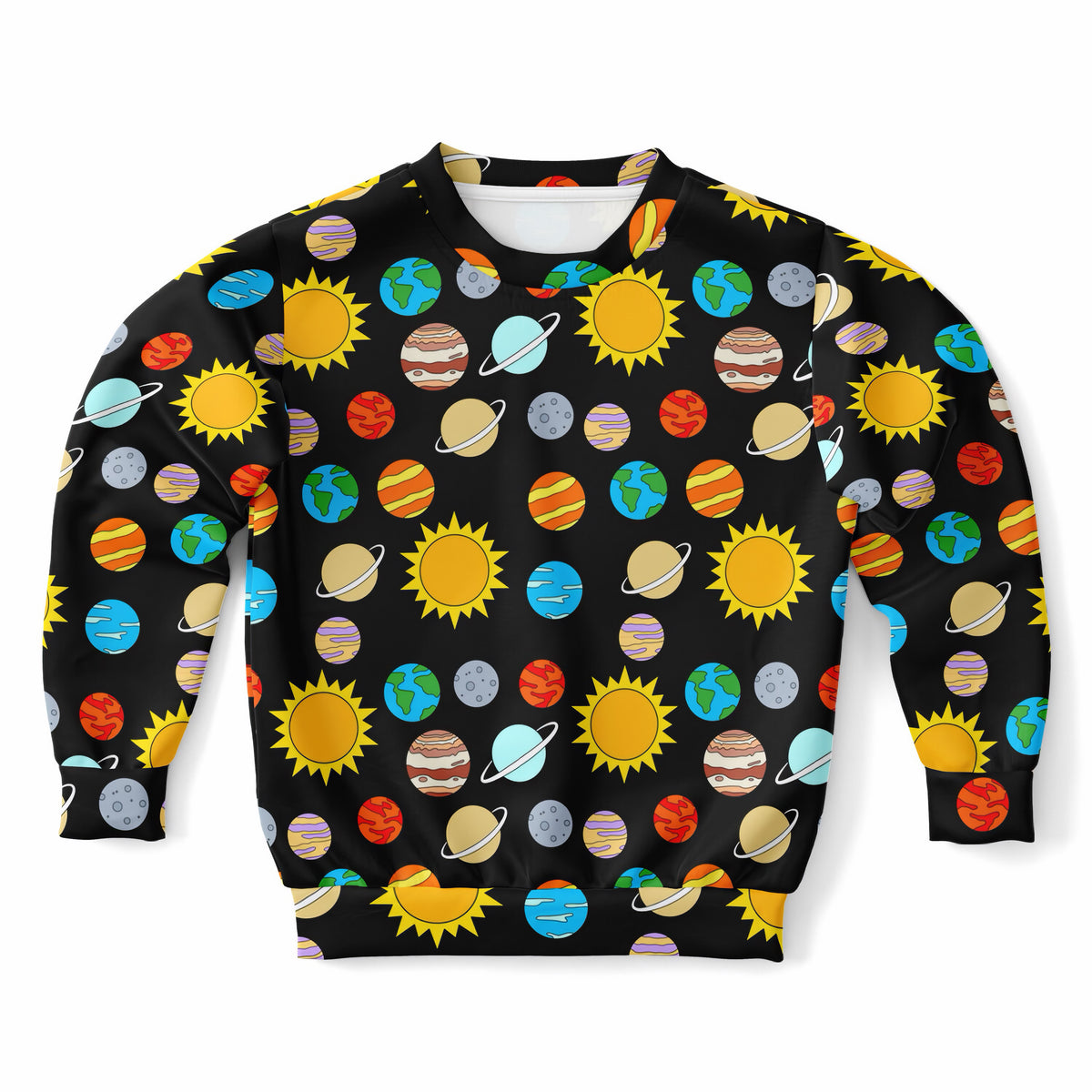 Kids Solar System Sweatshirt – Ultra Soft & Stretchy, Cozy Fleece or Lightweight Sports Fabric Sweatshirt – Ultra Soft & Stretchy, Cozy Fleece or Lightweight Sports Fabric