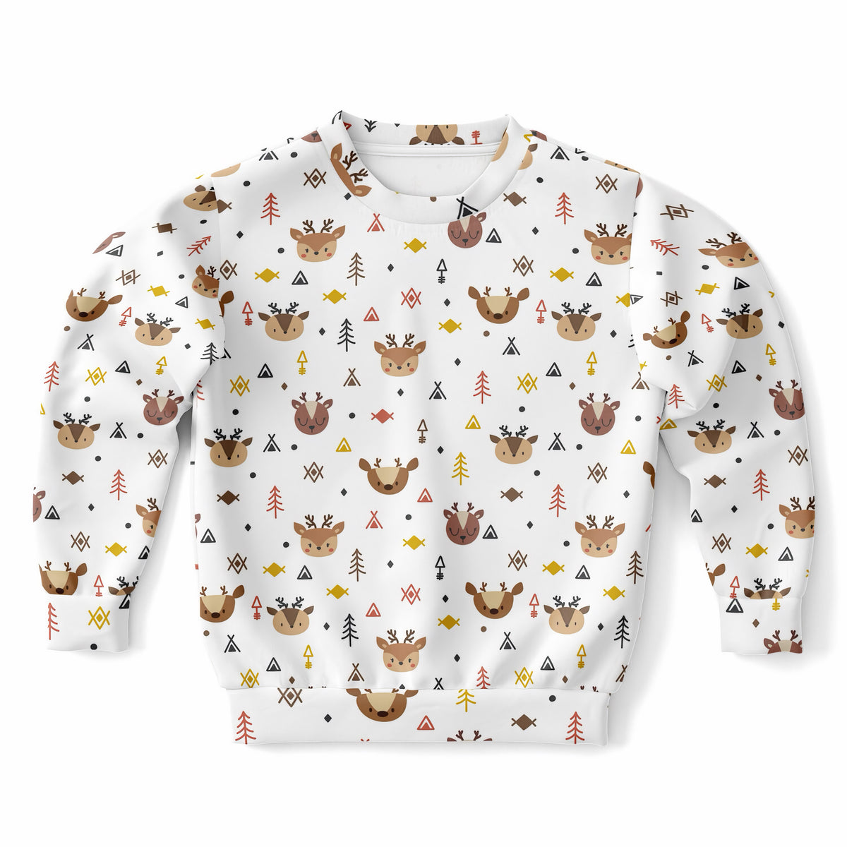 Kids Cute Woodland Reindeer Sweatshirt – Ultra Soft & Stretchy, Cozy Fleece or Lightweight Sports Fabric Sweatshirt – Ultra Soft & Stretchy, Cozy Fleece or Lightweight Sports Fabric