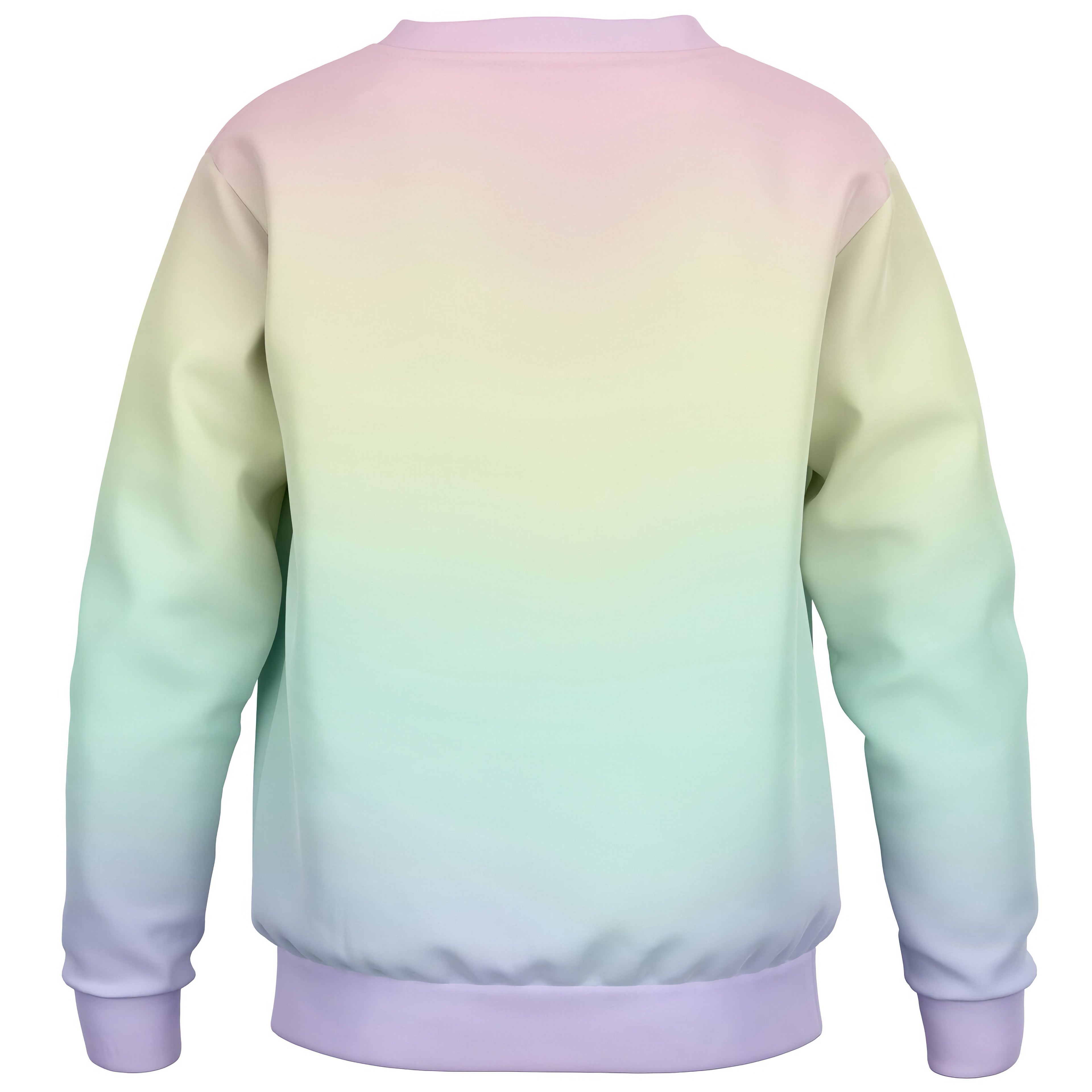 Girls Pastel Rainbow Sweatshirt – Cozy Cotton Fleece or Lightweight Sports Fabric