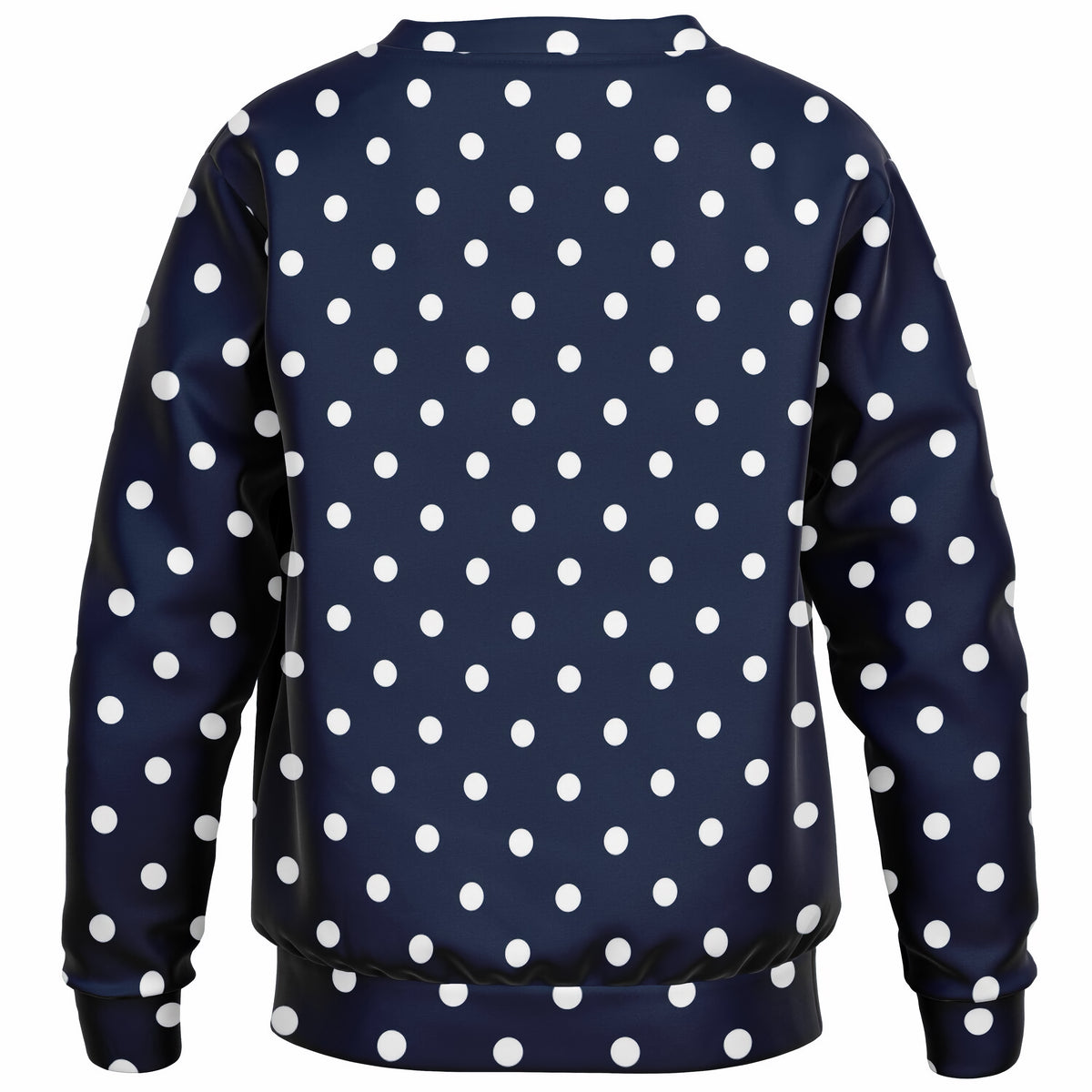 Kids Dark Navy Blue Polka Dot Sweatshirt – Ultra Soft & Stretchy, Cozy Fleece or Lightweight Sports Fabric Sweatshirt – Ultra Soft & Stretchy, Cozy Fleece or Lightweight Sports Fabric