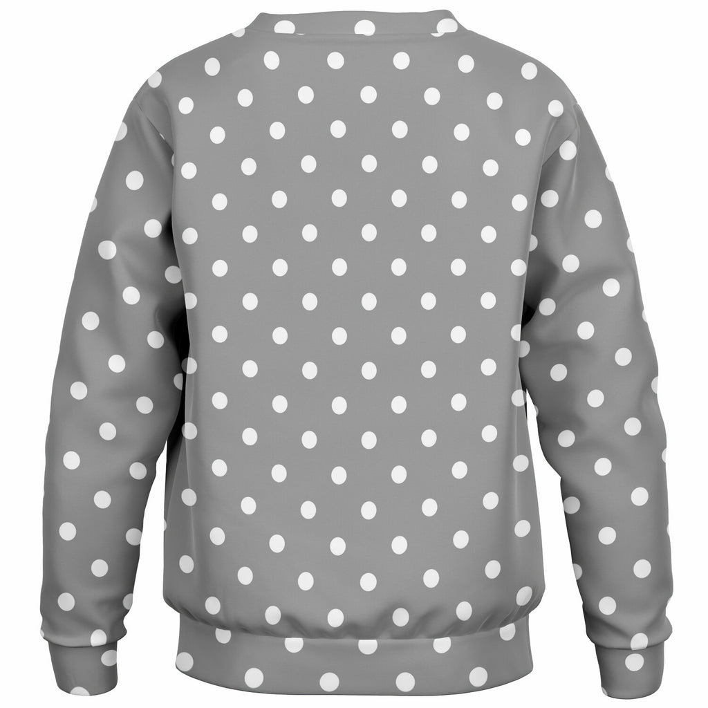 Kids Gray Polka Dot Sweatshirt – Ultra Soft & Stretchy, Cozy Fleece or Lightweight Sports Fabric Sweatshirt – Ultra Soft & Stretchy, Cozy Fleece or Lightweight Sports Fabric