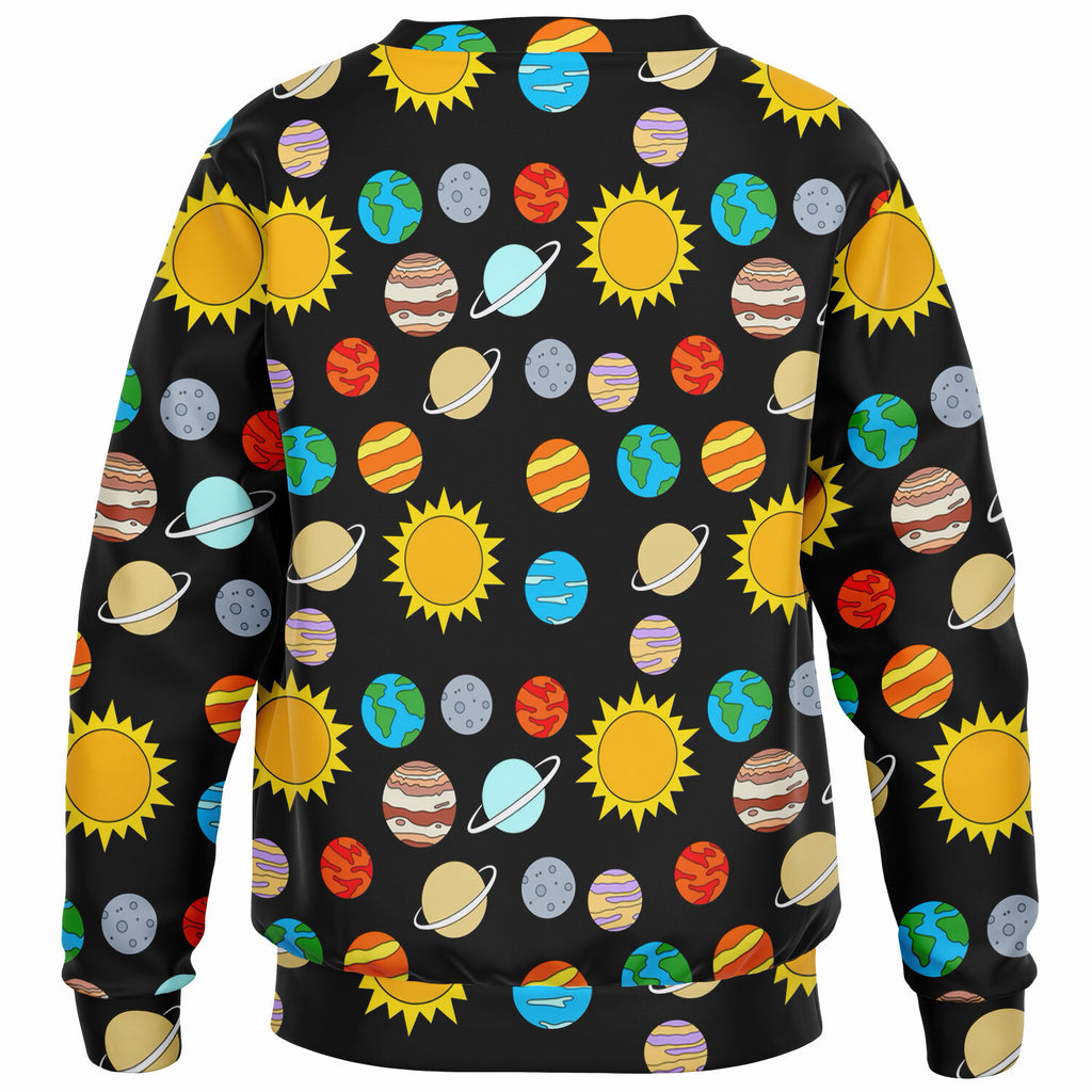 Kids Solar System Sweatshirt – Ultra Soft & Stretchy, Cozy Fleece or Lightweight Sports Fabric Sweatshirt – Ultra Soft & Stretchy, Cozy Fleece or Lightweight Sports Fabric