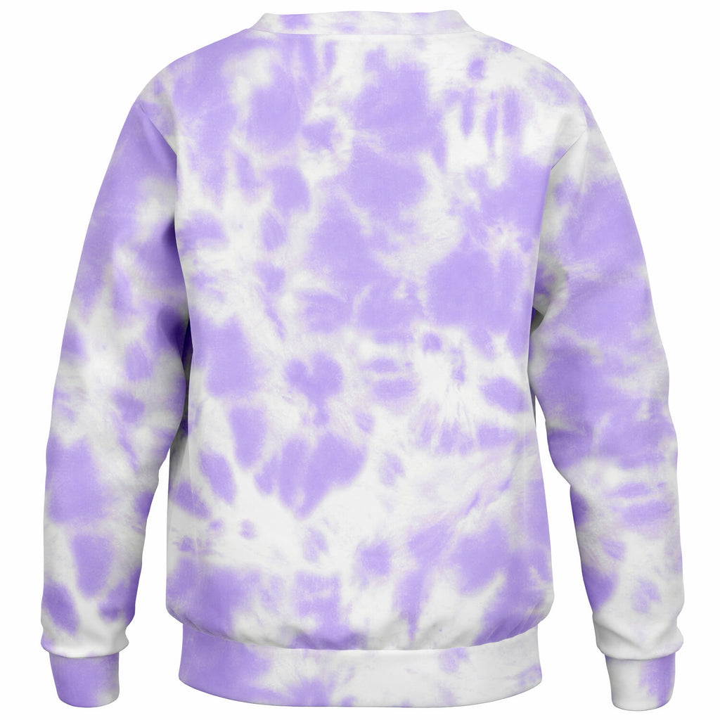 Kids Purple Tie Dye Sweatshirt – Ultra Soft & Stretchy, Cozy Fleece or Lightweight Sports Fabric Sweatshirt – Ultra Soft & Stretchy, Cozy Fleece or Lightweight Sports Fabric