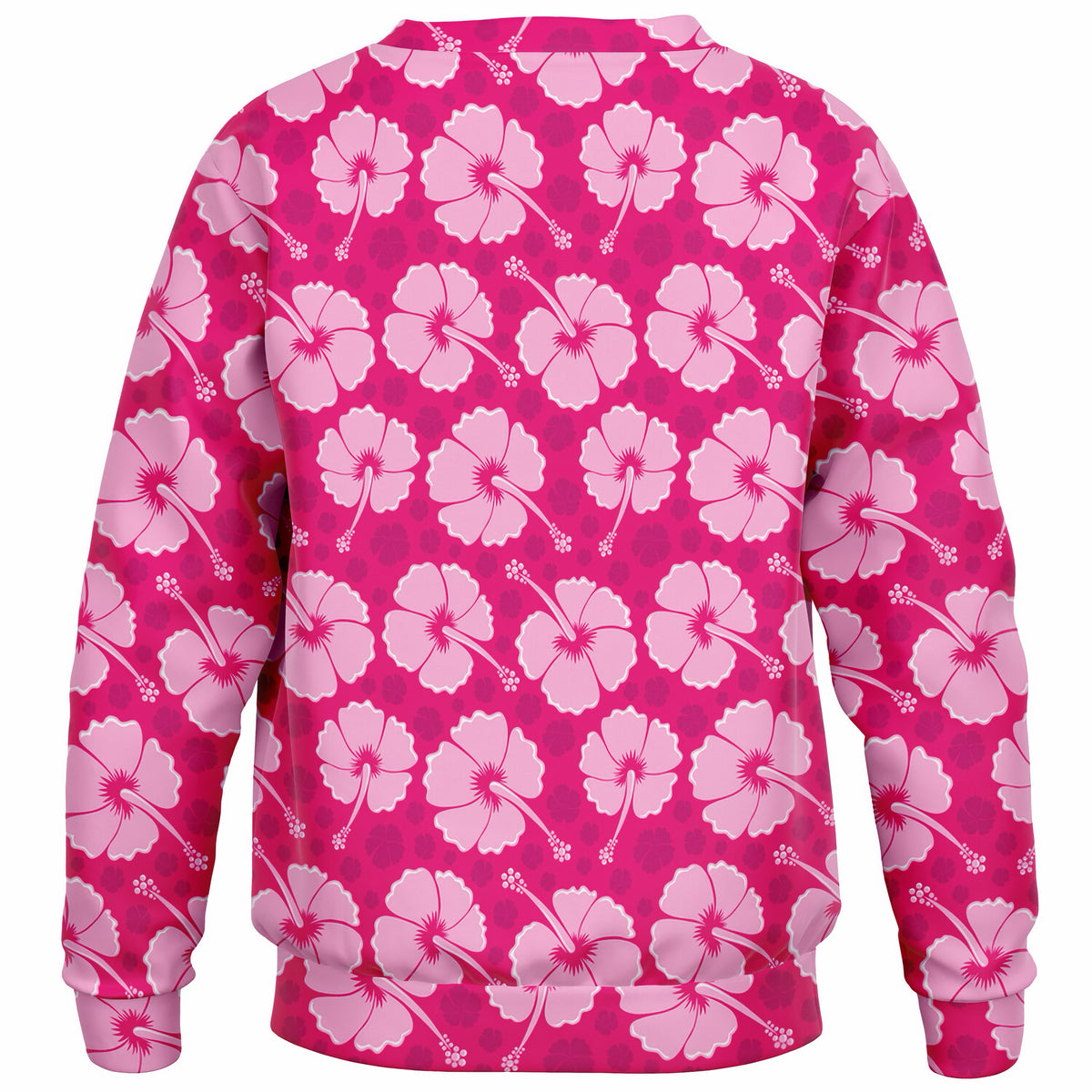 Girls Tropical Pink Hibiscus Sweatshirt – Ultra Soft & Stretchy, Cozy Fleece or Lightweight Sports Fabric Sweatshirt – Ultra Soft & Stretchy, Cozy Fleece or Lightweight Sports Fabric