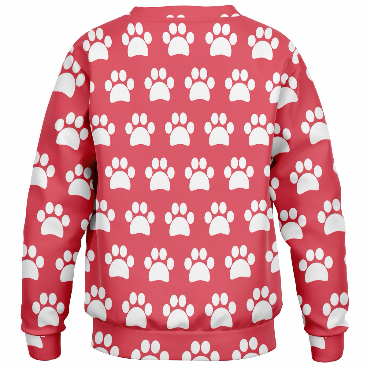 Kids Coral Pink Paw Print Sweatshirt – Ultra Soft & Stretchy, Cozy Fleece or Lightweight Sports Fabric Sweatshirt – Ultra Soft & Stretchy, Cozy Fleece or Lightweight Sports Fabric