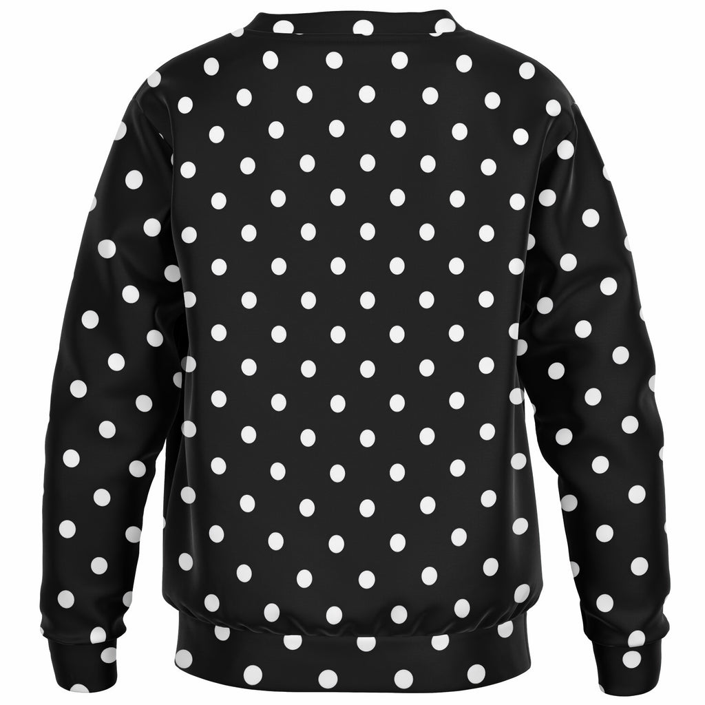 Kids Black Polka Dot Sweatshirt – Ultra Soft & Stretchy, Cozy Fleece or Lightweight Sports Fabric Sweatshirt – Ultra Soft & Stretchy, Cozy Fleece or Lightweight Sports Fabric