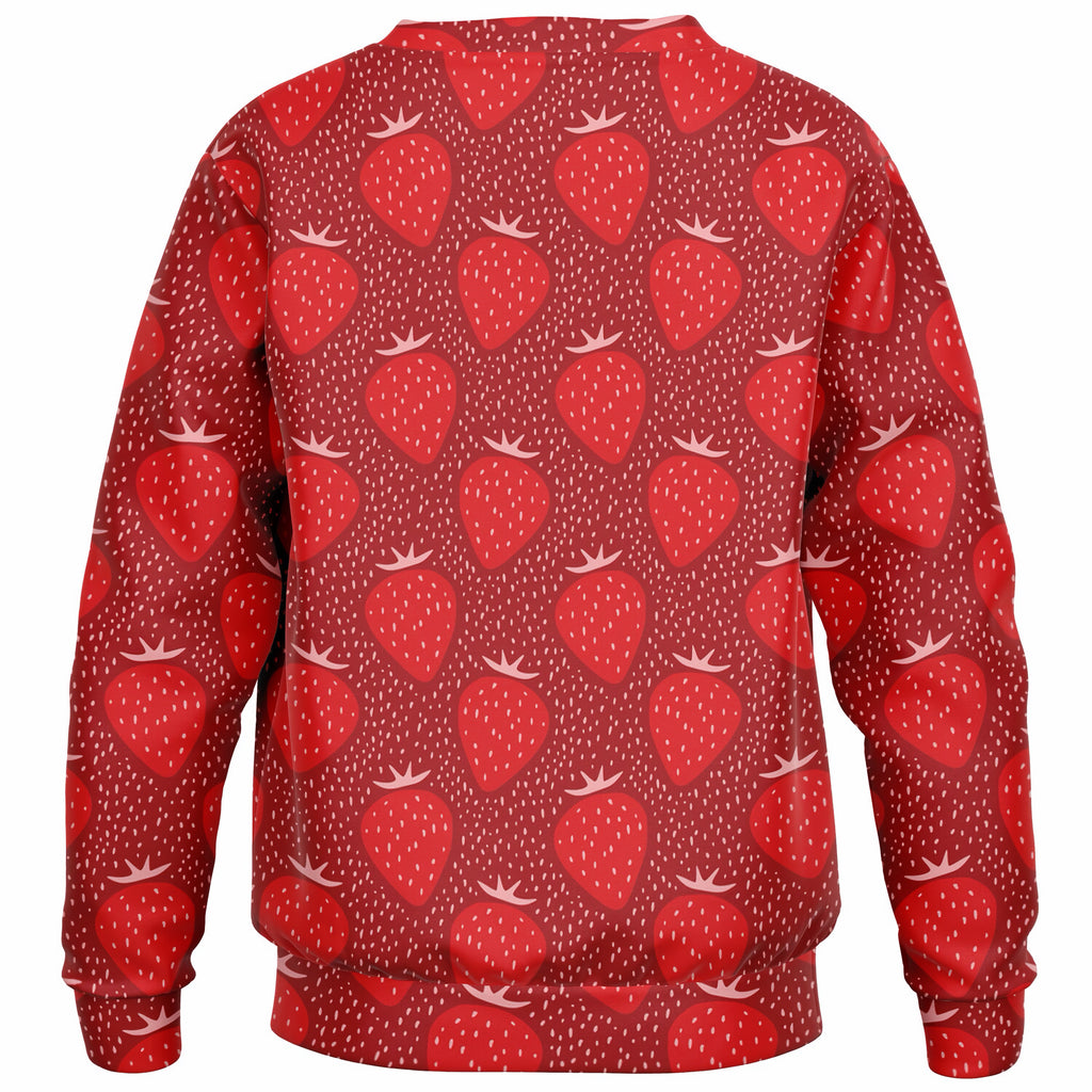 Kids Strawberry Sweatshirt – Ultra Soft & Stretchy, Cozy Fleece or Lightweight Sports Fabric Sweatshirt – Ultra Soft & Stretchy, Cozy Fleece or Lightweight Sports Fabric