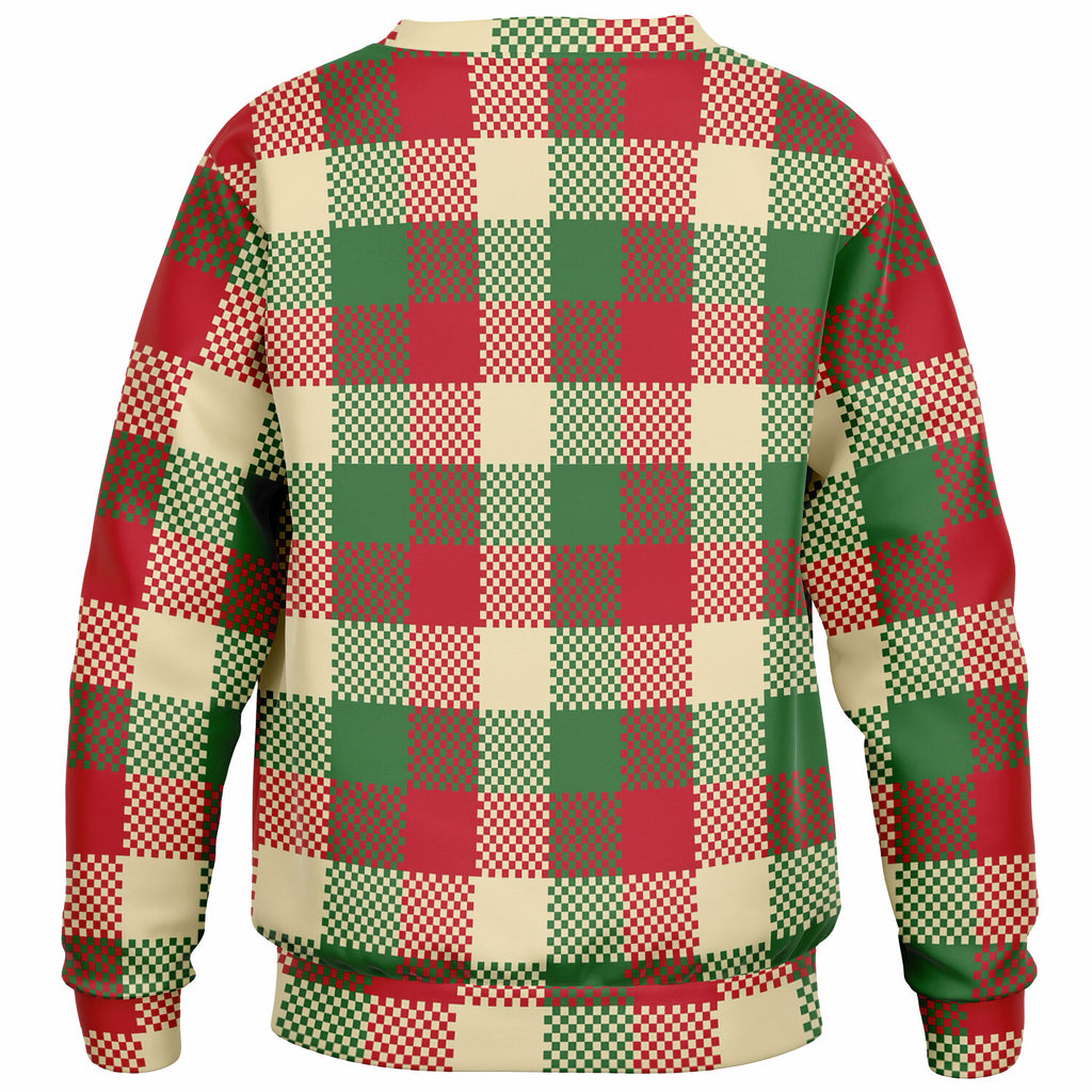 Kids Christmas Plaid Sweatshirt – Ultra Soft & Stretchy, Cozy Fleece or Lightweight Sports Fabric Sweatshirt – Ultra Soft & Stretchy, Cozy Fleece or Lightweight Sports Fabric