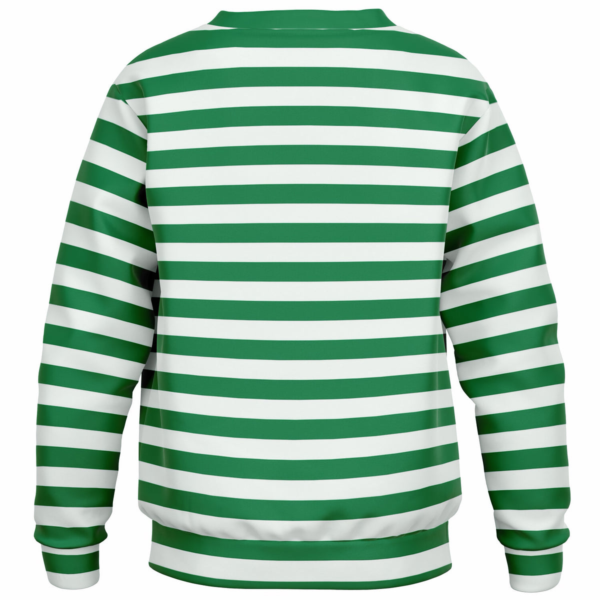 Kids Green Christmas Striped Sweatshirt – Ultra Soft & Stretchy, Cozy Fleece or Lightweight Sports Fabric Sweatshirt – Ultra Soft & Stretchy, Cozy Fleece or Lightweight Sports Fabric