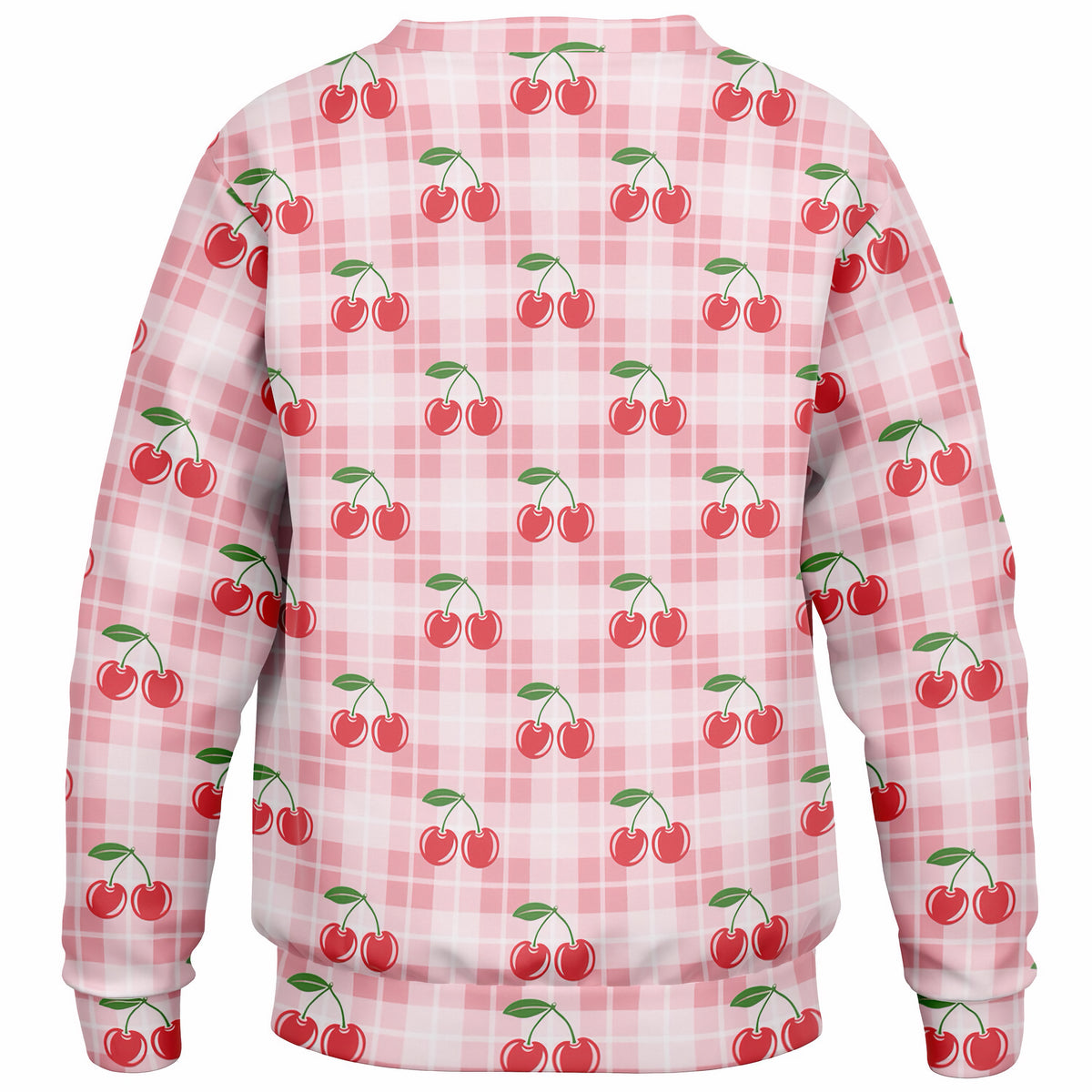 Girls Pink Cherry Plaid Sweatshirt – Ultra Soft & Stretchy, Cozy Fleece or Lightweight Sports Fabric Sweatshirt – Ultra Soft & Stretchy, Cozy Fleece or Lightweight Sports Fabric