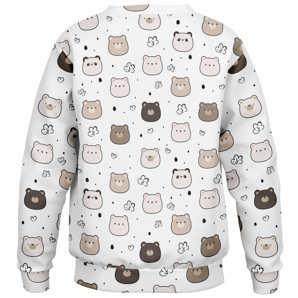 Kids Cute Bear & Panda Sweatshirt – Ultra Soft & Stretchy, Cozy Fleece or Lightweight Sports Fabric Sweatshirt – Ultra Soft & Stretchy, Cozy Fleece or Lightweight Sports Fabric
