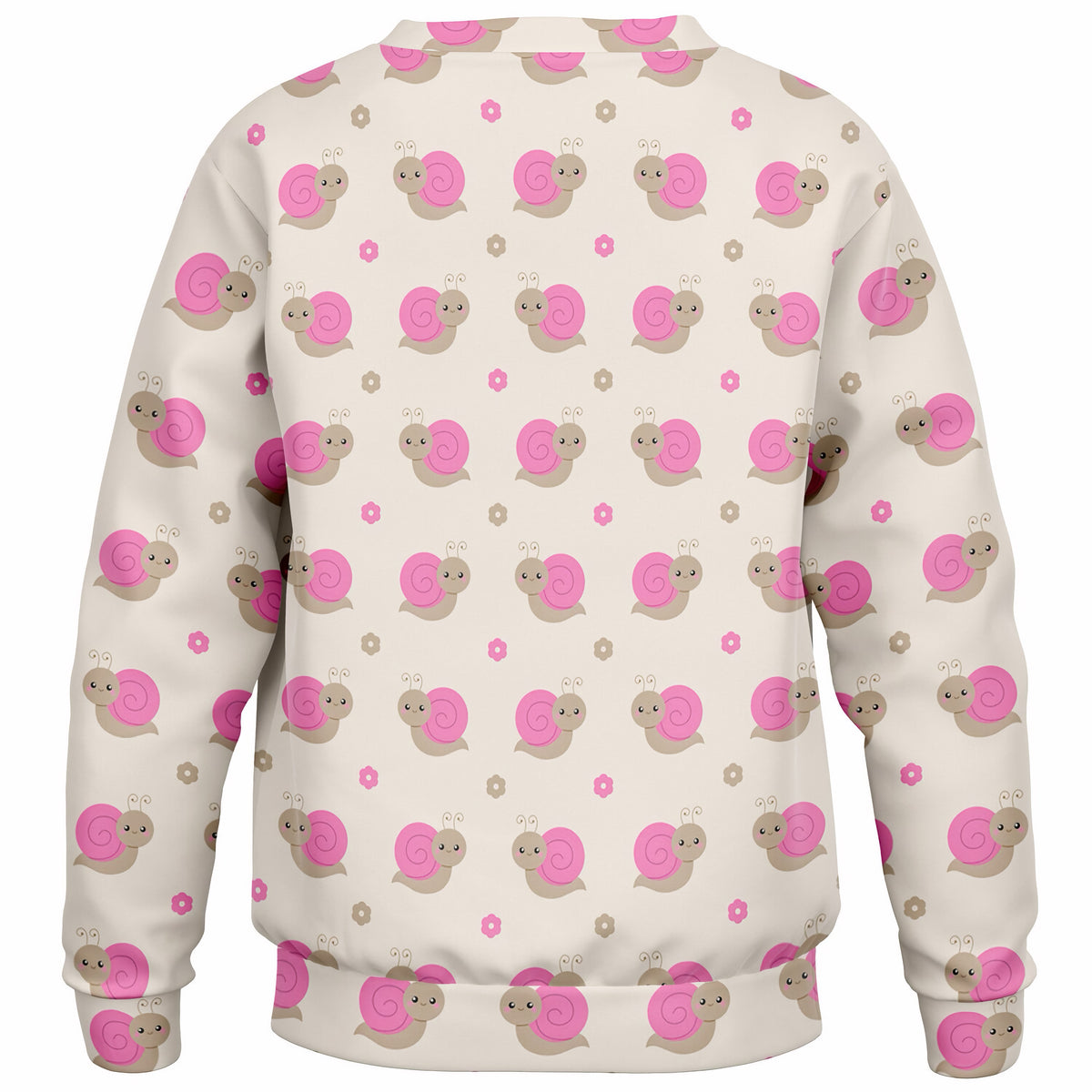 Girls Pink Snail Sweatshirt – Ultra Soft & Stretchy, Cozy Fleece or Lightweight Sports Fabric Sweatshirt – Ultra Soft & Stretchy, Cozy Fleece or Lightweight Sports Fabric