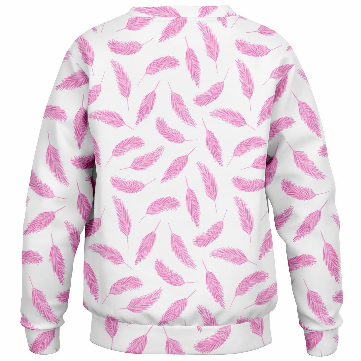 Girls Pink Flamingo Feather Sweatshirt – Ultra Soft & Stretchy, Cozy Fleece or Lightweight Sports Fabric Sweatshirt – Ultra Soft & Stretchy, Cozy Fleece or Lightweight Sports Fabric