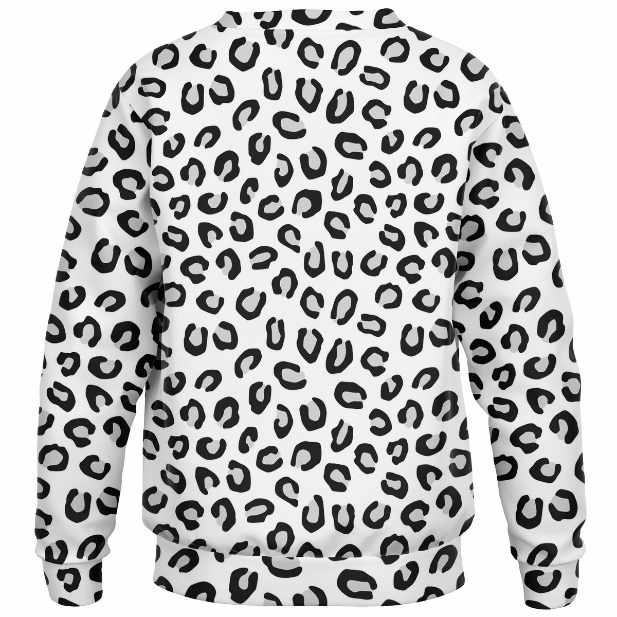 Kids Black & White Leopard Print Sweatshirt – Ultra Soft & Stretchy, Cozy Fleece or Lightweight Sports Fabric Sweatshirt – Ultra Soft & Stretchy, Cozy Fleece or Lightweight Sports Fabric