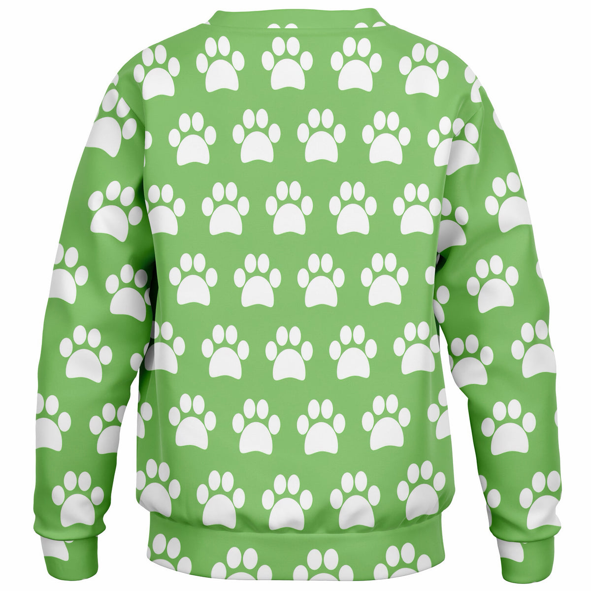 Kids Green Paw Print Sweatshirt – Ultra Soft & Stretchy, Cozy Fleece or Lightweight Sports Fabric Sweatshirt – Ultra Soft & Stretchy, Cozy Fleece or Lightweight Sports Fabric